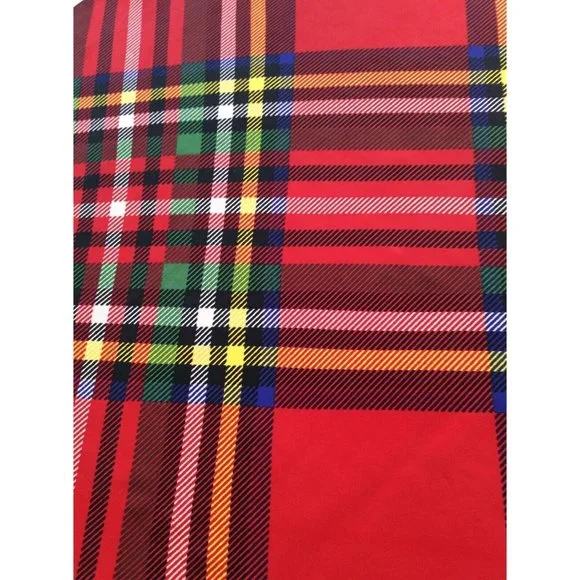 DUNEDIN Red Plaids & Checks Silk Scarf 31"/31,5" EX COND - Picture 6 of 8
